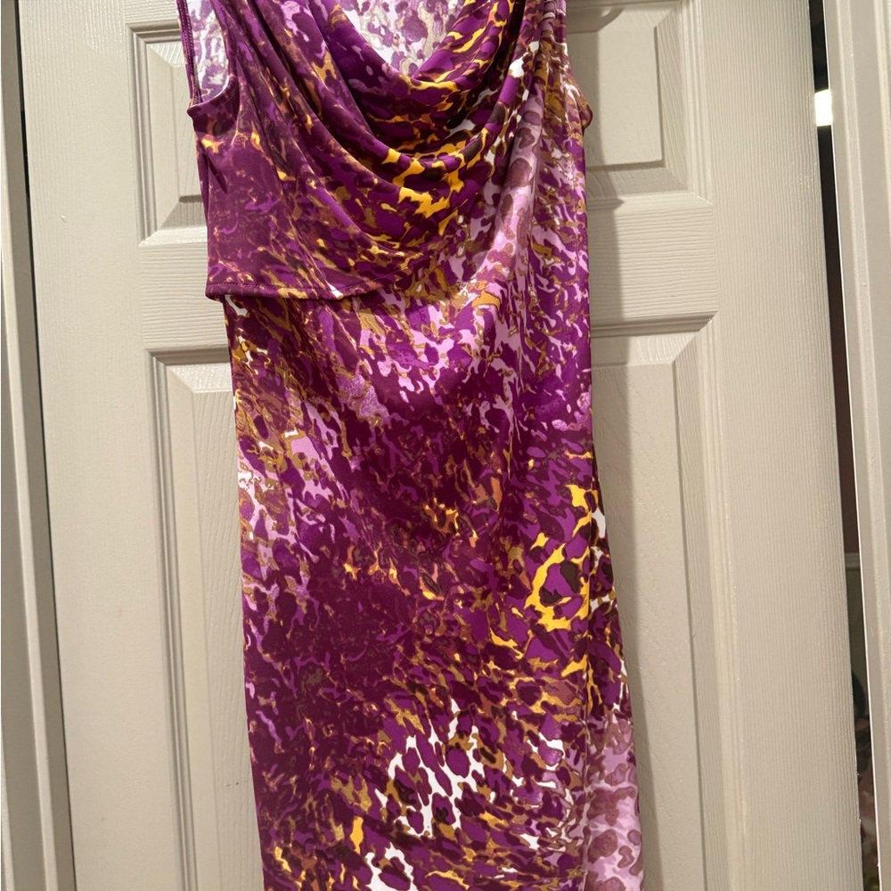 Vibrant Purple Midi Dress